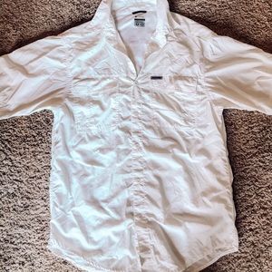 MENS WHITE COLUMBIA TITANIUM PFG SHIRT